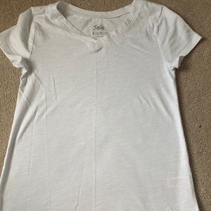Justice v-neck t-shirt in white